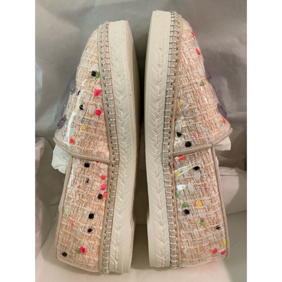 Chanel 19S Tweed/Plastic Espadrilles Shoes in Coral/White color - Picture 5 of 8